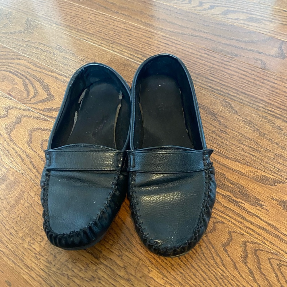 Faux leather driving loafers